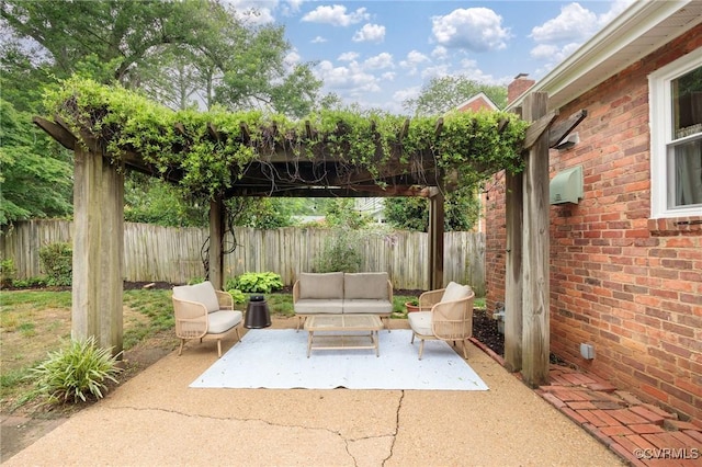 8507 Hanford Dr, Henrico, VA 23229 - fenced backyard featuring a patio and outdoor lounge area