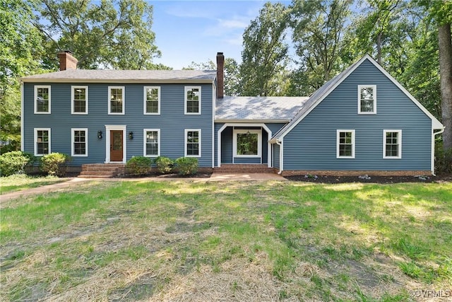 13511 W Salisbury Rd, Chesterfield, VA 23113 - colonial home featuring a chimney and a front lawn