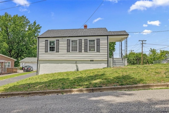 1505 Floyd St, Petersburg, VA 23803 - view of front of property with a front yard and crawl space