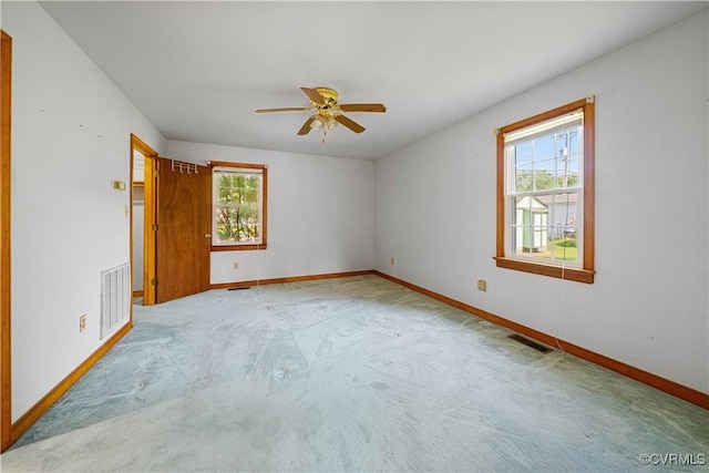 414 John St, Ashland, VA 23005 - carpeted spare room featuring baseboards and ceiling fan