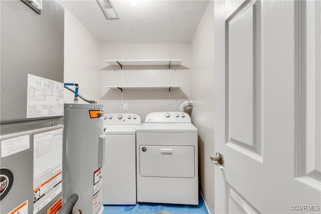 4814 Mill Park Ct, Glen Allen, VA 23060 - washroom with water heater, washing machine and dryer, and heating unit