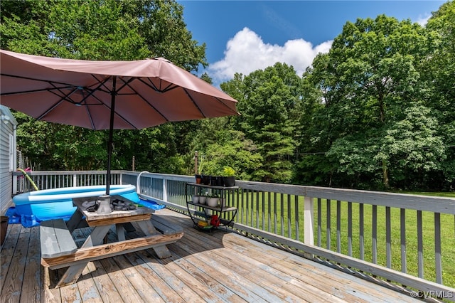 12900 Spring Run Rd, Midlothian, VA 23112 - deck featuring a yard