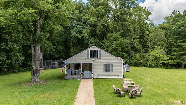12900 Spring Run Rd, Midlothian, VA 23112 - bungalow-style home featuring a fire pit and a porch
