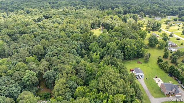 12900 Spring Run Rd, Midlothian, VA 23112 - aerial view of property and surrounding area with a heavily wooded area