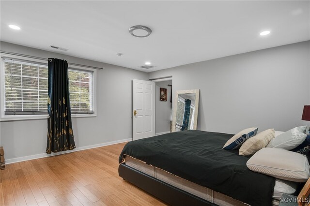 12900 Spring Run Rd, Midlothian, VA 23112 - bedroom featuring light wood-style flooring and recessed lighting