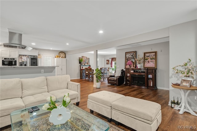 12900 Spring Run Rd, Midlothian, VA 23112 - living room with wood finished floors and recessed lighting