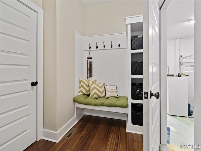 1130 Sparrows Ln, Powhatan, VA 23139 - mudroom with dark wood-style flooring and baseboards