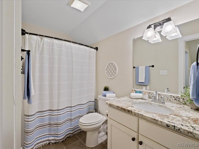1130 Sparrows Ln, Powhatan, VA 23139 - full bath with vanity, tile patterned flooring, and a shower with curtain