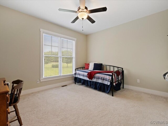 1130 Sparrows Ln, Powhatan, VA 23139 - bedroom featuring carpet and ceiling fan