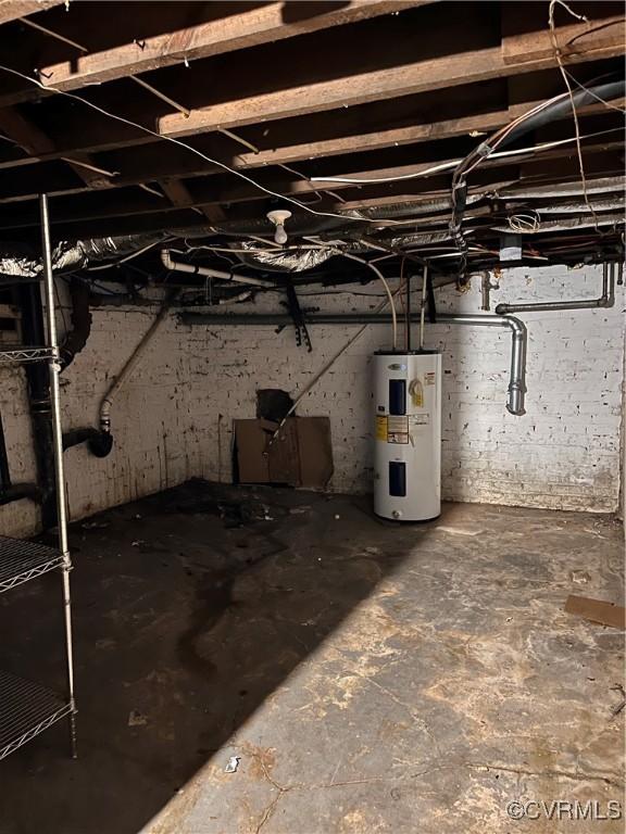 2214 2nd Ave, Richmond, VA 23222 - unfinished basement featuring water heater