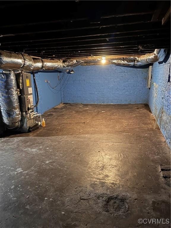 2214 2nd Ave, Richmond, VA 23222 - unfinished basement with heating unit