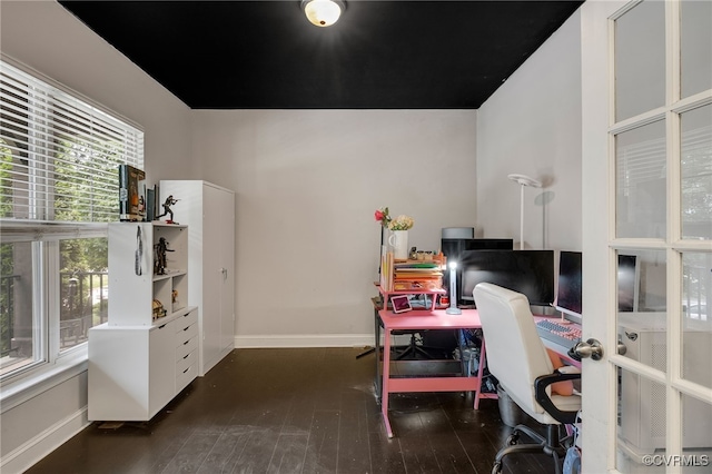 8307 Blackrail Pl, Chesterfield, VA 23832 - office area with baseboards and wood finished floors