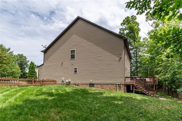 8307 Blackrail Pl, Chesterfield, VA 23832 - view of home's exterior featuring a deck and stairs