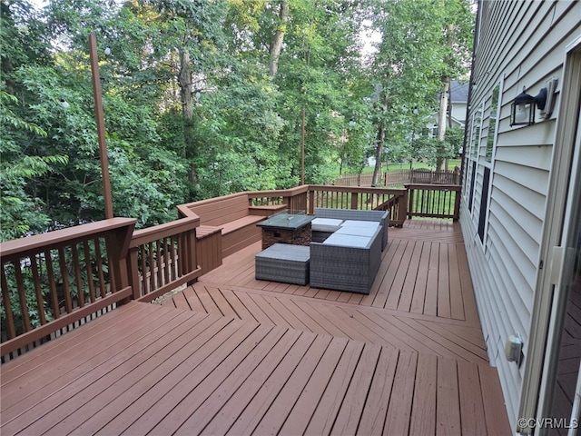 8307 Blackrail Pl, Chesterfield, VA 23832 - wooden deck with outdoor lounge area