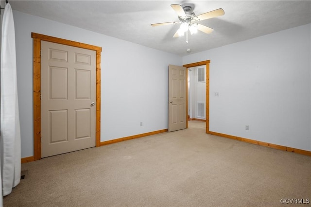 14560 Meade Rd, Amelia, VA 23002 - empty room with light colored carpet and ceiling fan