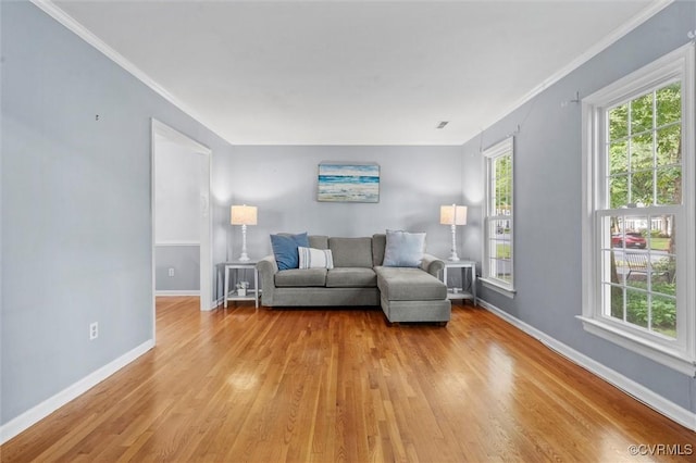 4709 Tameo Ct, Glen Allen, VA 23060 - living area featuring light wood-style floors and crown molding