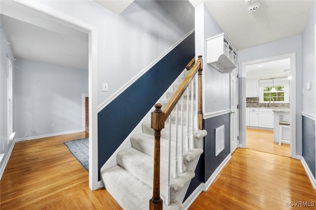 4709 Tameo Ct, Glen Allen, VA 23060 - stairs featuring wood finished floors