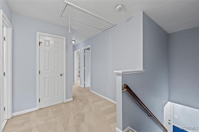 4709 Tameo Ct, Glen Allen, VA 23060 - hallway featuring attic access, an upstairs landing, and carpet