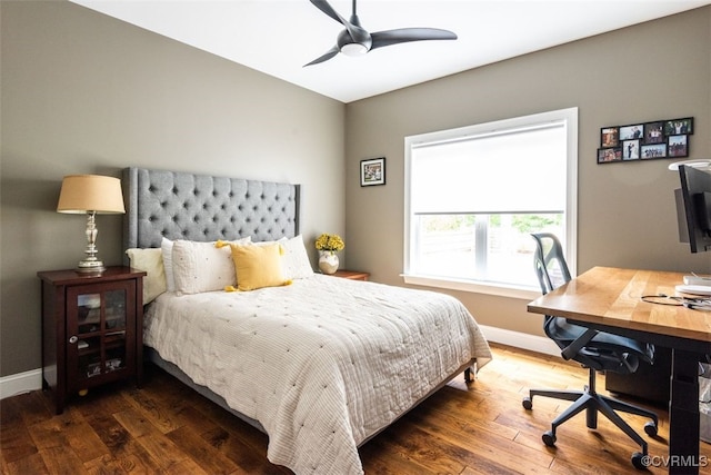11075 Ellis Meadows Ln, Glen Allen, VA 23059 - bedroom featuring wood finished floors, an office area, and a ceiling fan