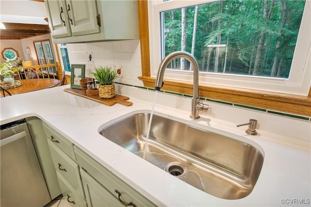 2801 Starling Dr, Williamsburg, VA 23185 - kitchen view of dishwasher and decorative backsplash