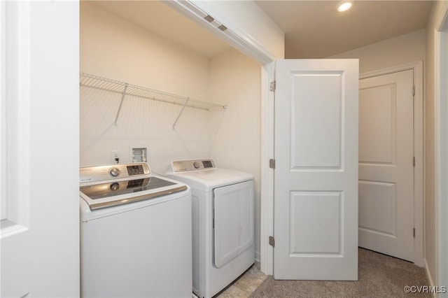 1712 Binford Ct, Cobbs Creek, VA 23223 - laundry room featuring washing machine and dryer and recessed lighting