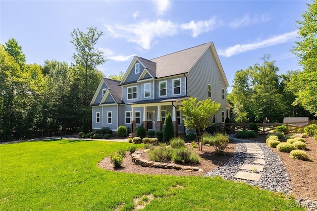 9377 Magnolia Blossom Rd, Ashland, VA 23005 - craftsman inspired home featuring a front lawn and a porch