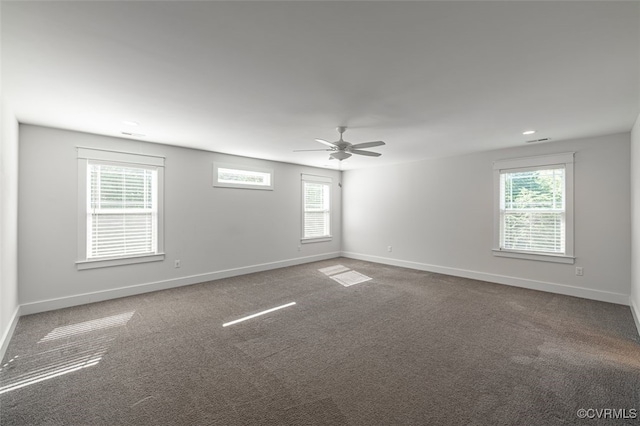 9377 Magnolia Blossom Rd, Ashland, VA 23005 - carpeted spare room with a ceiling fan and recessed lighting