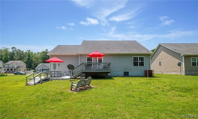 9949 Reymet Ct, North Chesterfield, VA 23237 - back of house featuring a deck and a yard