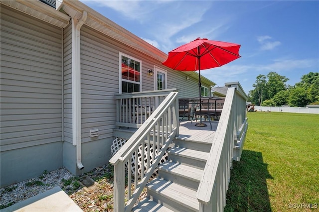 9949 Reymet Ct, North Chesterfield, VA 23237 - wooden terrace with stairway