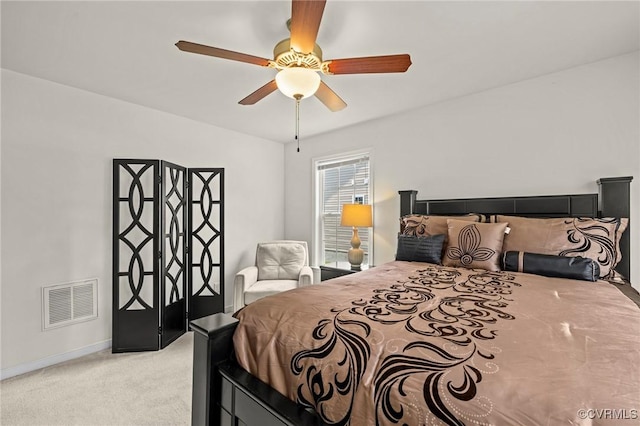 9949 Reymet Ct, North Chesterfield, VA 23237 - bedroom with light colored carpet and ceiling fan
