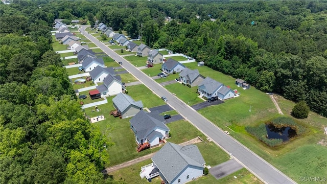 9949 Reymet Ct, North Chesterfield, VA 23237 - aerial view of residential area with a heavily wooded area
