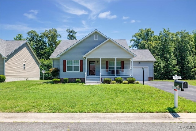 9949 Reymet Ct, North Chesterfield, VA 23237 - view of front of house featuring covered porch, driveway, and a front lawn