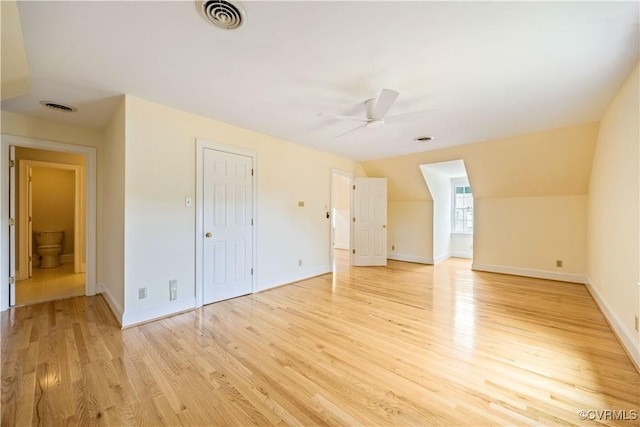 13905 Durhamshire Ln, Midlothian, VA 23113 - additional living space with a ceiling fan, light wood-style flooring, and vaulted ceiling