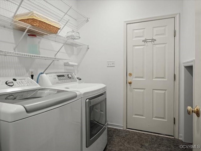 4416 Killiam Ct, Henrico, VA 23060 - laundry room with separate washer and dryer and carpet