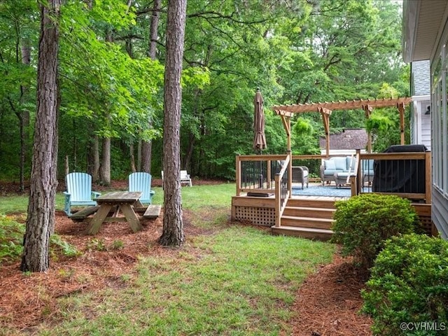 4416 Killiam Ct, Henrico, VA 23060 - view of grassy yard featuring a deck