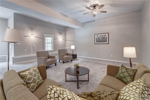 5501 Pine Needles Ter, Providence Forge, VA 23140 - living room featuring carpet flooring and a ceiling fan