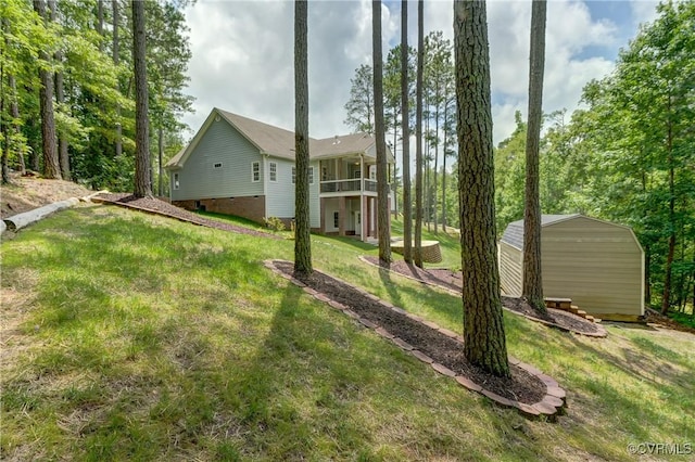 5501 Pine Needles Ter, Providence Forge, VA 23140 - view of grassy yard featuring a shed