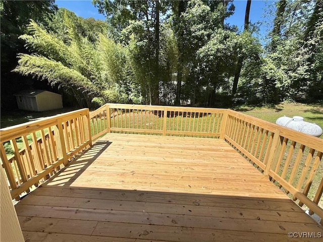 7335 Cherokee Rd, Richmond, VA 23225 - deck with a shed