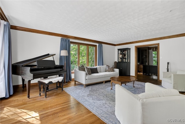 8327 Fulham Ct, Richmond, VA 23227 - living area featuring crown molding and light wood-style flooring