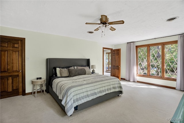 8327 Fulham Ct, Richmond, VA 23227 - bedroom with light colored carpet and ceiling fan