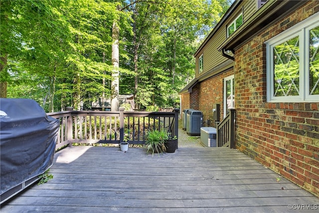 8327 Fulham Ct, Richmond, VA 23227 - wooden terrace with grilling area