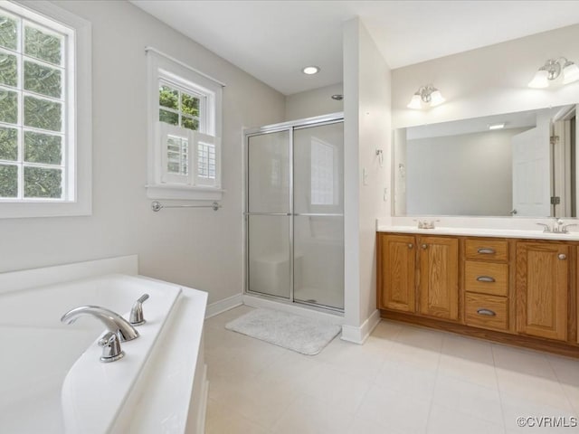 1960 Teal Ln, Powhatan, VA 23139 - full bath with a shower stall, a bath, and double vanity