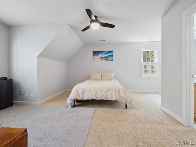 1960 Teal Ln, Powhatan, VA 23139 - carpeted bedroom with ceiling fan and lofted ceiling