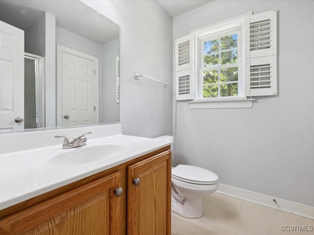 1960 Teal Ln, Powhatan, VA 23139 - full bath with vanity, tile patterned floors, and a shower with door