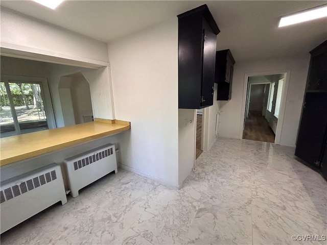 11532 Elmwood Ln, Chester, VA 23831 - hall with radiator and light marble finish flooring