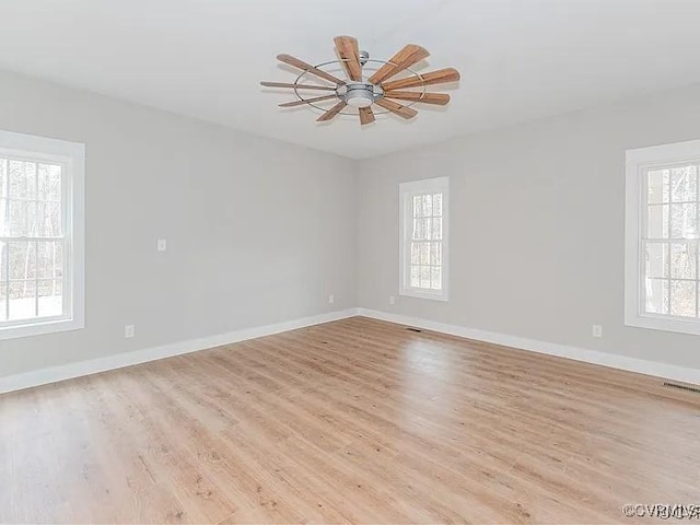 4788 Powhatan Lakes Rd, Powhatan, VA 23139 - empty room with light wood-type flooring and ceiling fan