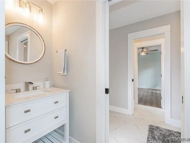 4788 Powhatan Lakes Rd, Powhatan, VA 23139 - bathroom with vanity and ceiling fan