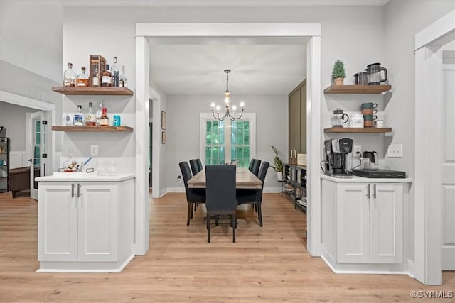 4788 Powhatan Lakes Rd, Powhatan, VA 23139 - dining space featuring a chandelier and light wood-type flooring