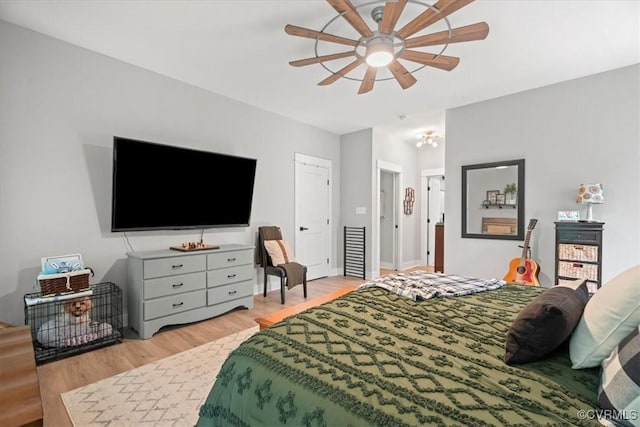 4788 Powhatan Lakes Rd, Powhatan, VA 23139 - bedroom featuring light wood-style floors and ceiling fan