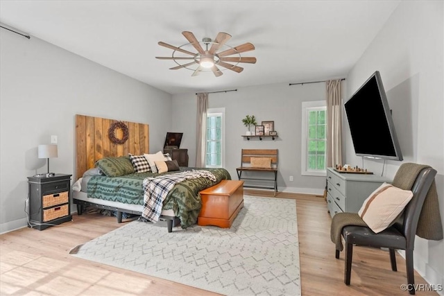4788 Powhatan Lakes Rd, Powhatan, VA 23139 - bedroom with light wood-style flooring and ceiling fan